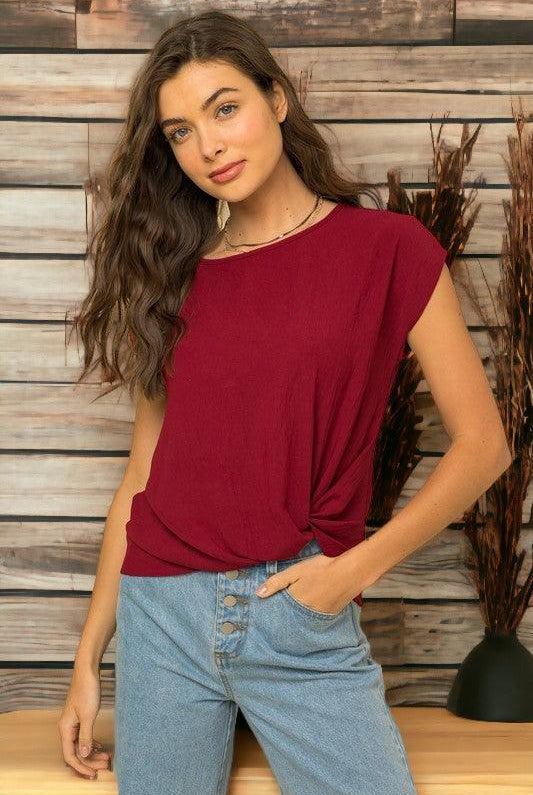 BEST SELLER-MEAGAN SHORT SLEEVE TOP - West End Boutique