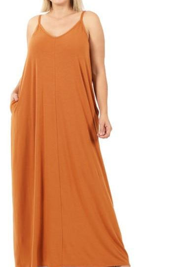 TAYLA V-NECK MAXI DRESS WITH SIDE POCKETS S-3XL - West End Boutique