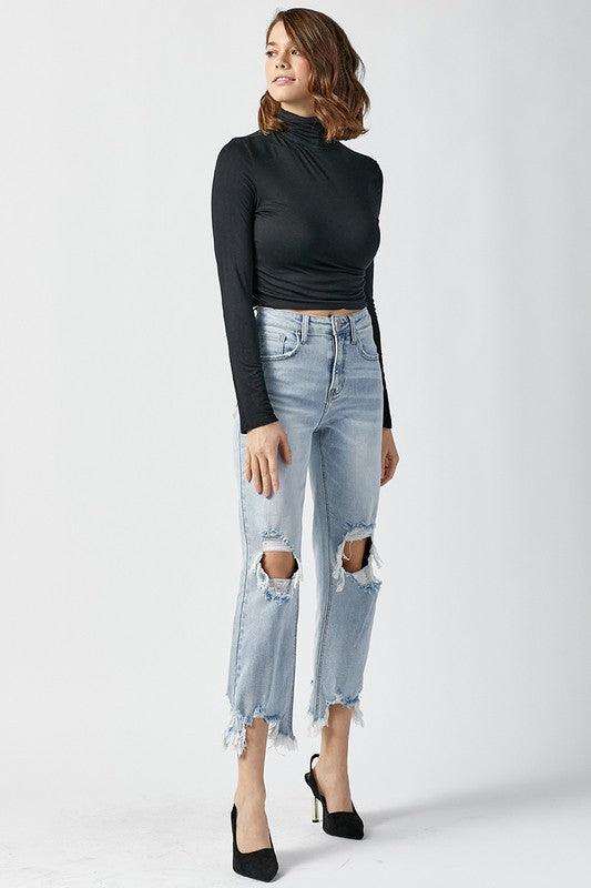 ADAM HIGH RISE STRAIGHT CROP JEANS - West End Boutique