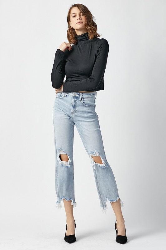 ADAM HIGH RISE STRAIGHT CROP JEANS - West End Boutique