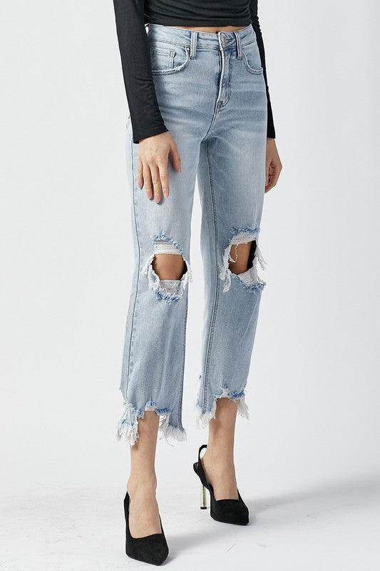 ADAM HIGH RISE STRAIGHT CROP JEANS - West End Boutique