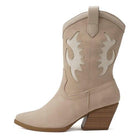 GIGA WOMENS TWO TONE COWBOY WESTERN HEELED BOOTS - West End Boutique