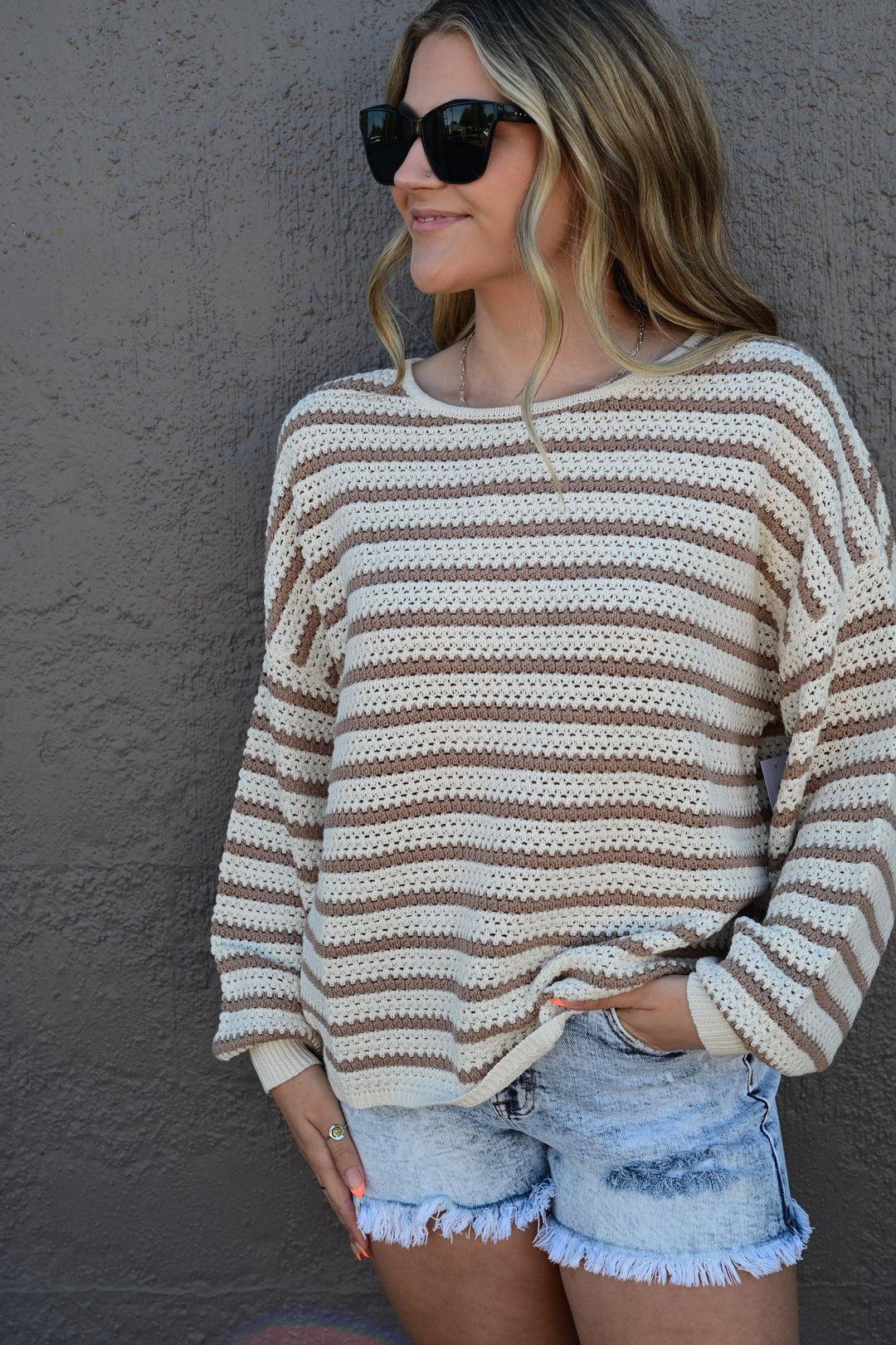 Silver Lining Sweater Top - West End Boutique