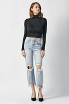 ADAM HIGH RISE STRAIGHT CROP JEANS - West End Boutique