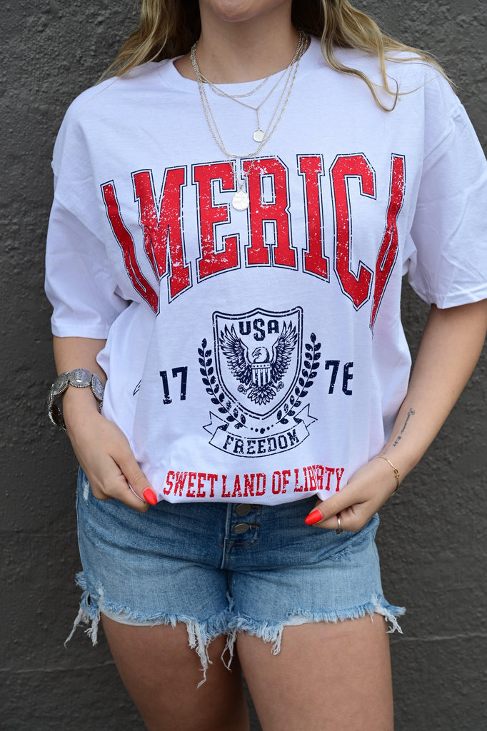 America Graphic Tee S-XL - West End Boutique
