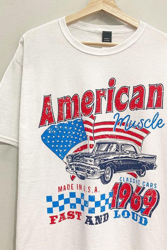 American Muscle Graphic Tee S-XL - West End Boutique