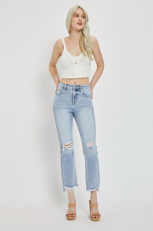 ARIK HIGH RISE CROP FLARE JEAN - West End Boutique