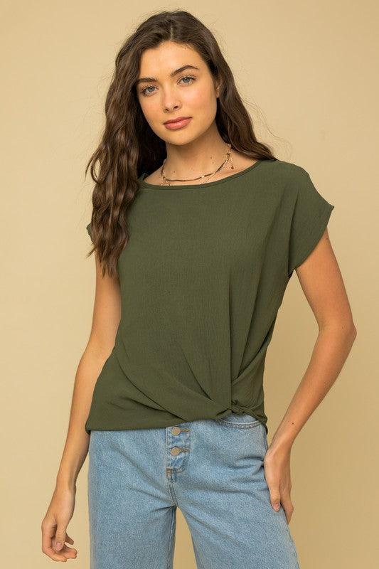 BEST SELLER-MEAGAN SHORT SLEEVE TOP - West End Boutique