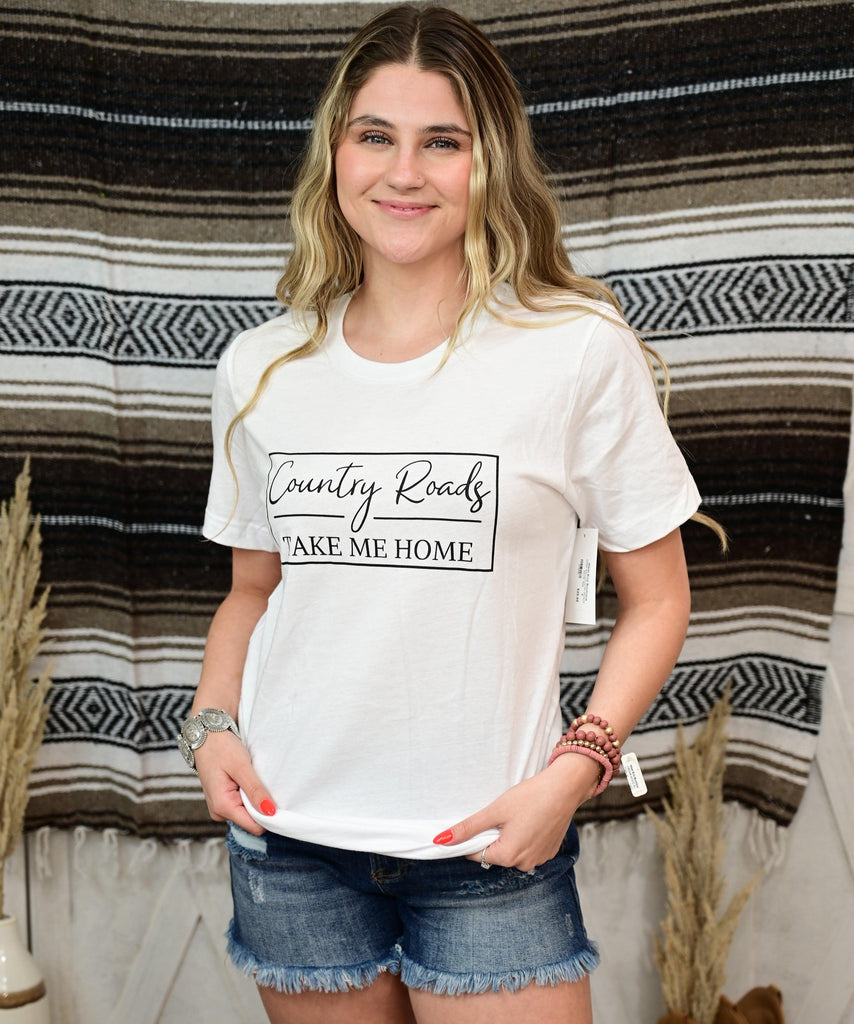Country Roads Take Me Home Western Graphic Tee S-XL - West End Boutique