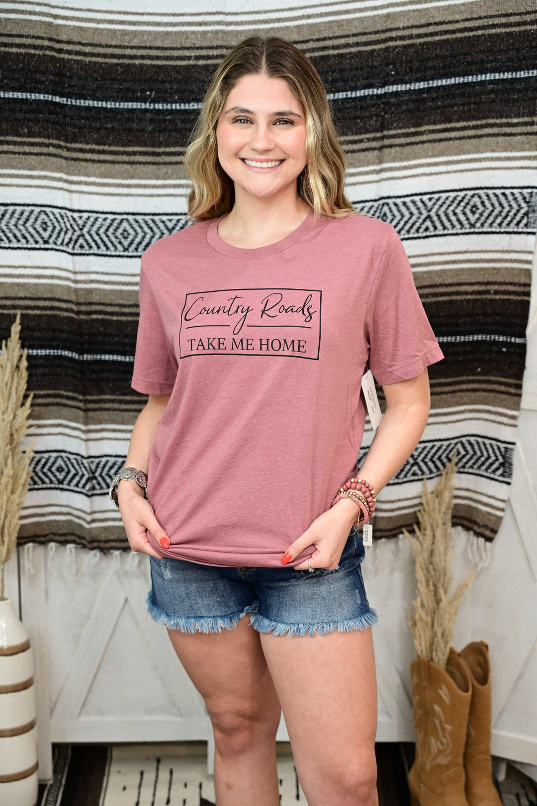 Country Roads Take Me Home Western Graphic Tee S-XL - West End Boutique