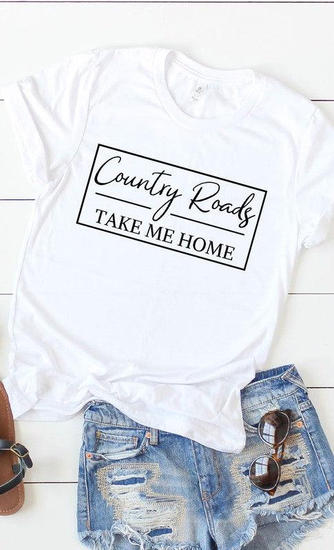 Country Roads Take Me Home Western Graphic Tee S-XL - West End Boutique