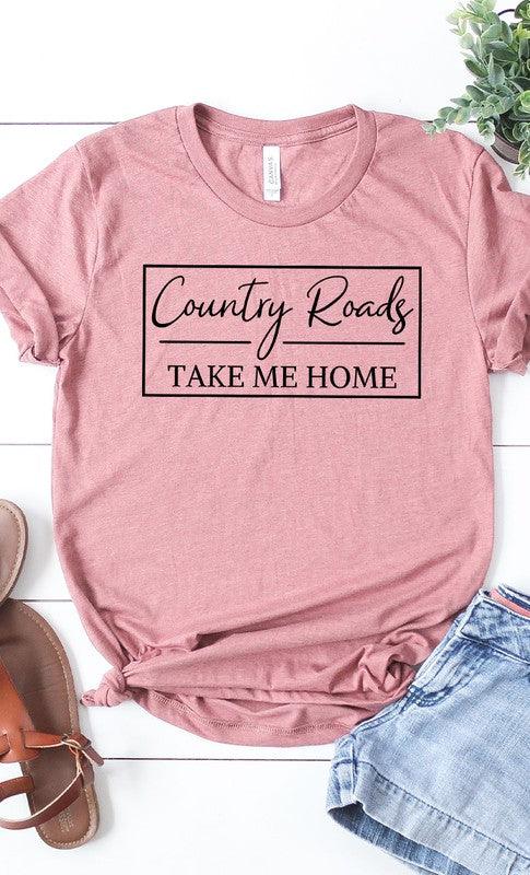 Country Roads Take Me Home Western Graphic Tee S-XL - West End Boutique