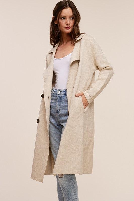 Eleanor Double Breasted Cashmere Blend Coat - West End Boutique