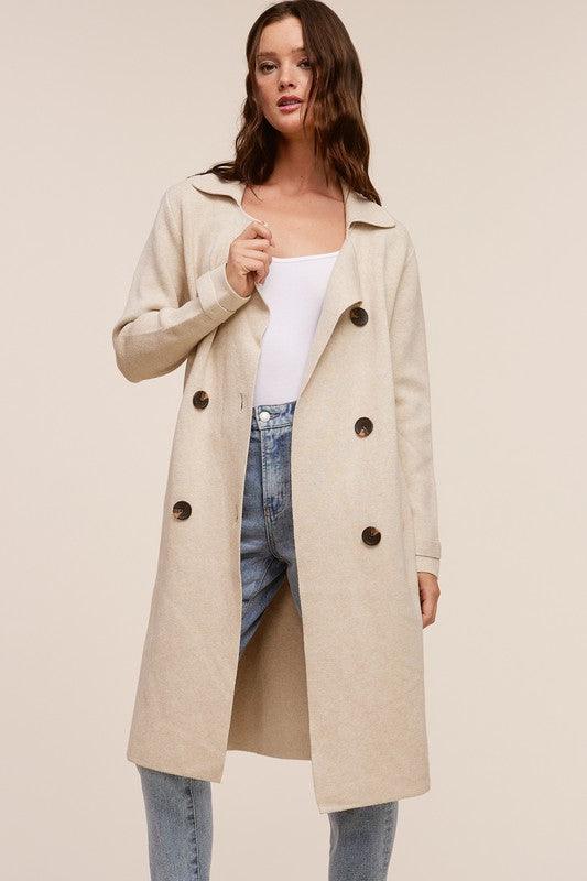 Eleanor Double Breasted Cashmere Blend Coat - West End Boutique