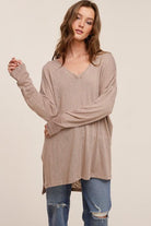 Elizabeth Slub V-Neck Top FINAL SALE - West End Boutique