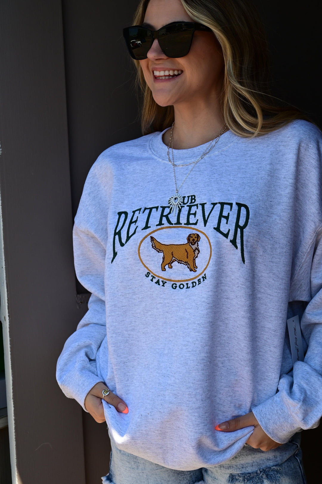 Embroidered Retriever Club Sweatshirt S-XL - West End Boutique