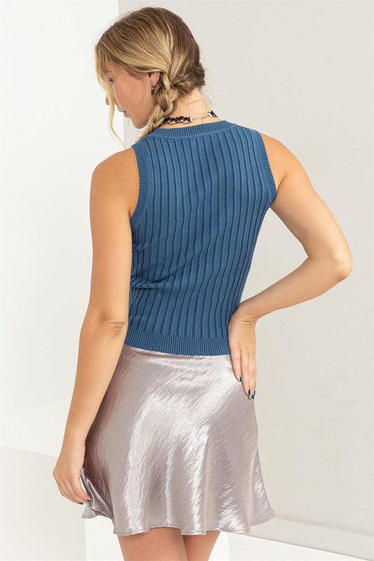 EMMA ESSENTIAL RIBBED TANK TOP - West End Boutique