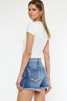 EVERETTE EXPOSED BUTTON HIGH RISE SHORT S-XL - West End Boutique