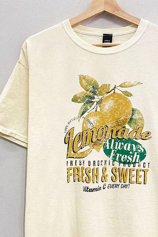 Fresh & Sweet Lemonade Mineral Tee S-XL - West End Boutique