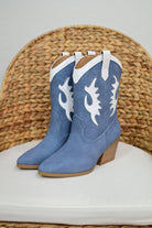 GIGA WOMENS TWO TONE COWBOY WESTERN HEELED BOOTS - West End Boutique