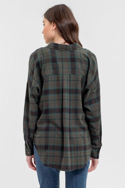 Golden Aura Plaid Top - West End Boutique