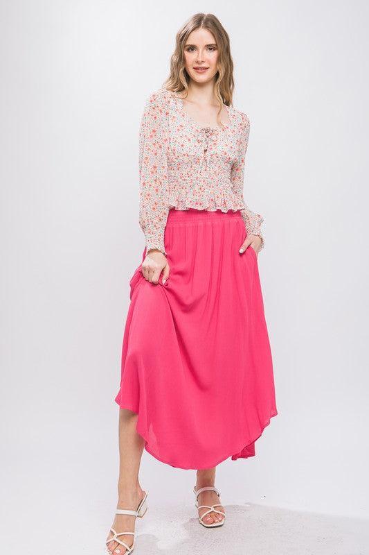 Hannah High-rise Swing Maxi Skirt - West End Boutique