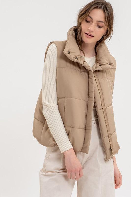 Heather Puffer Vest - West End Boutique