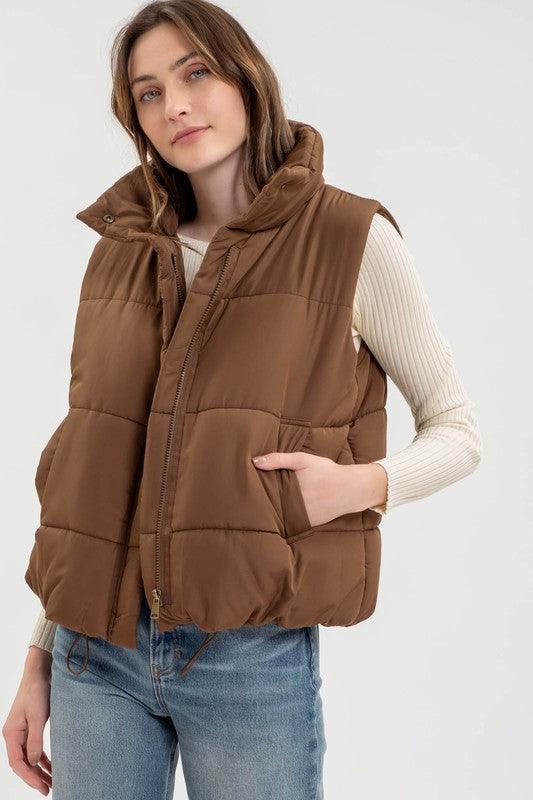 Heather Puffer Vest - West End Boutique