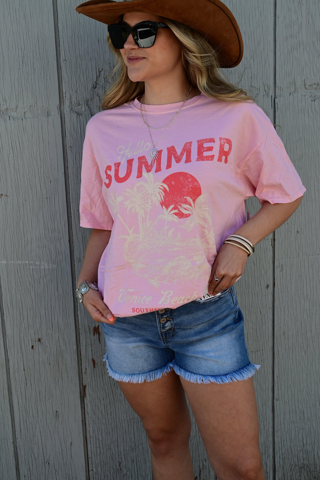 Hello Summer Garment-Dyed Tee S-XL - West End Boutique