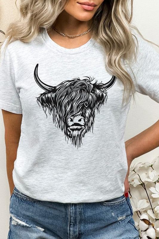 Highland Cow Western Graphic Tee S-XL - West End Boutique