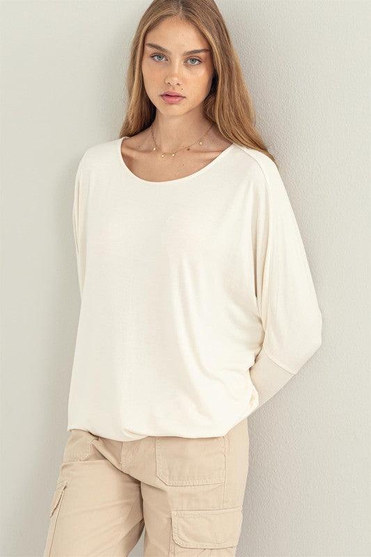HIT THE ROAD BATWING LONG SLEEVE TOP FINAL SALE - West End Boutique
