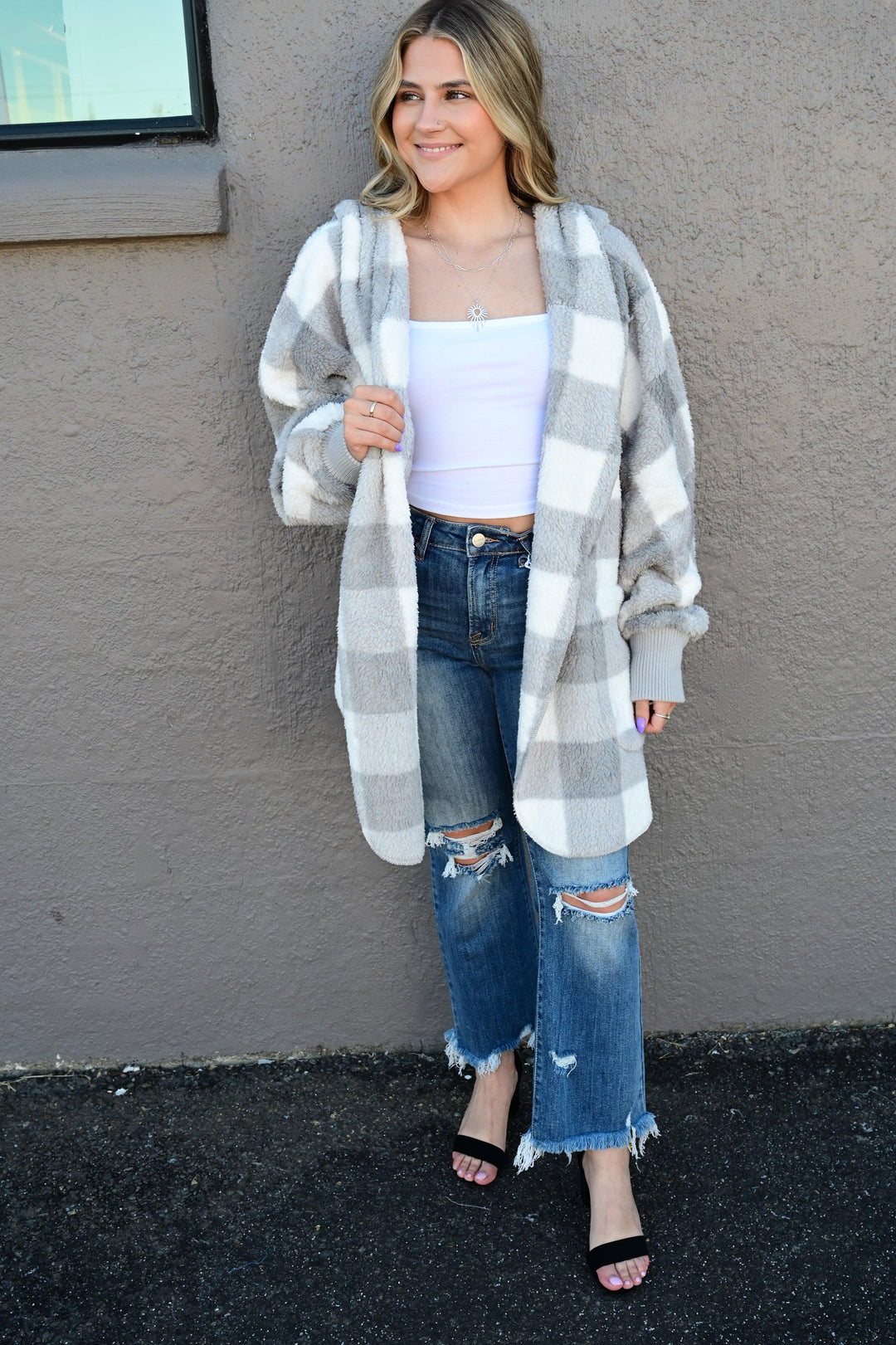 I'll See You Soon Sherpa Cardigan - West End Boutique