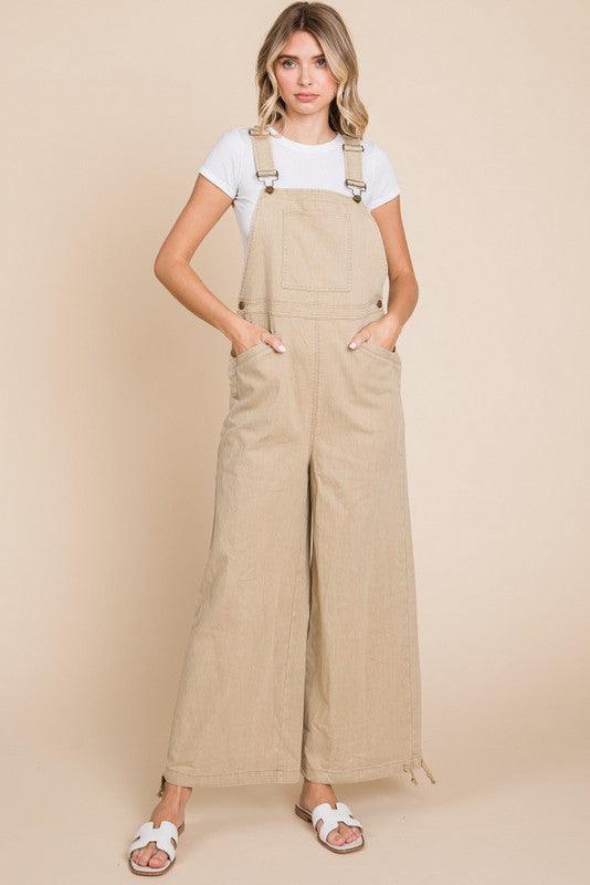 Jameson Solid Cotton Overalls - West End Boutique