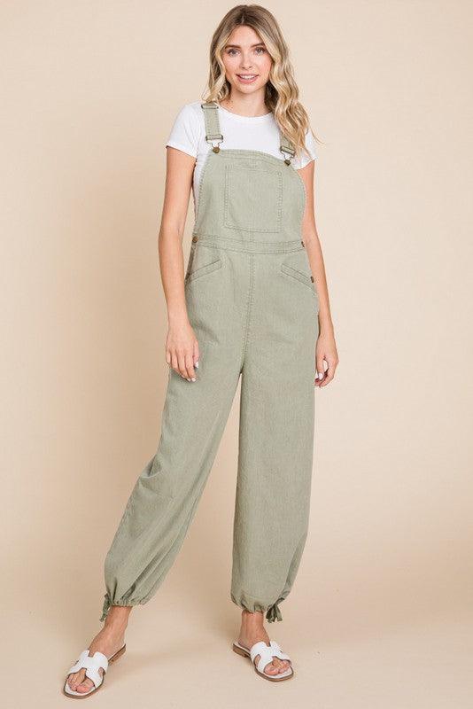 Jameson Solid Cotton Overalls - West End Boutique