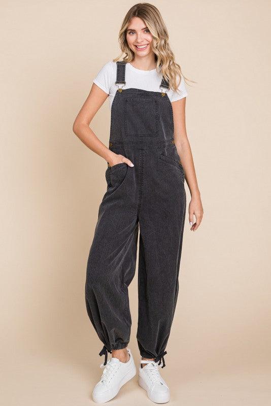 Jameson Solid Cotton Overalls - West End Boutique