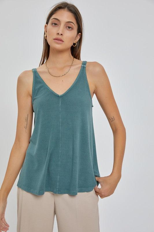 JARED FLOWY V-NECK TANK - West End Boutique