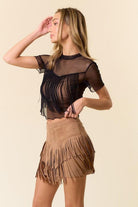 Johnny Suede Fringe Skirt - West End Boutique