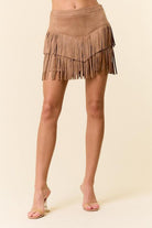 Johnny Suede Fringe Skirt - West End Boutique