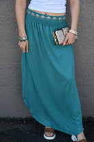 Julia Smocking waist maxi skirt with side pocket S-XL - West End Boutique