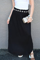 Julia Smocking waist maxi skirt with side pocket S-XL - West End Boutique