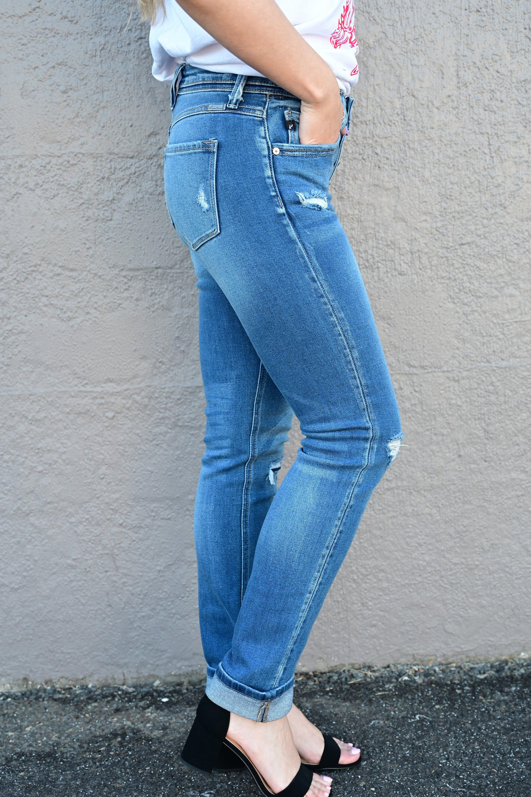 KENNIE MID RISE SKINNY STRAIGHT (FINAL SALE) - West End Boutique