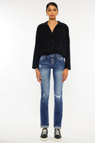 KENNIE MID RISE SKINNY STRAIGHT - West End Boutique