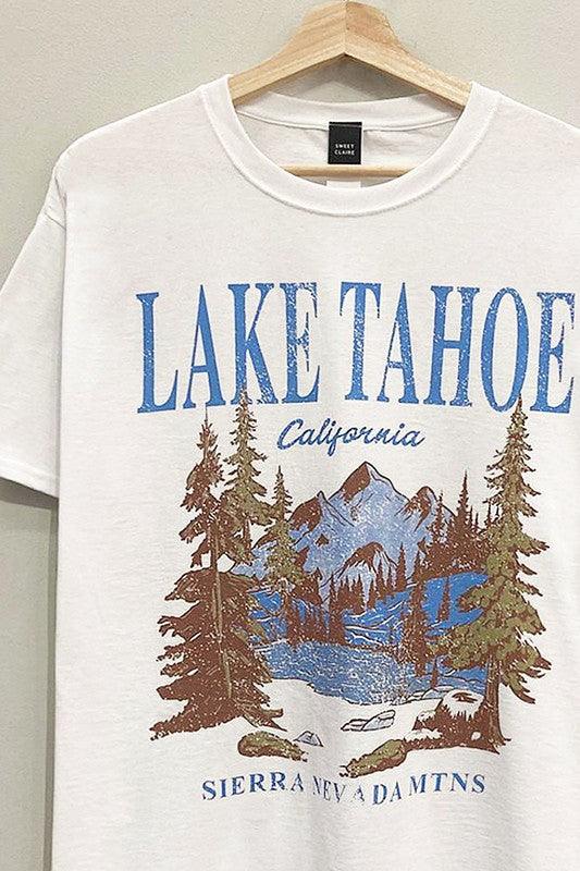 Lake Tahoe California Graphic Tee S-XL - West End Boutique