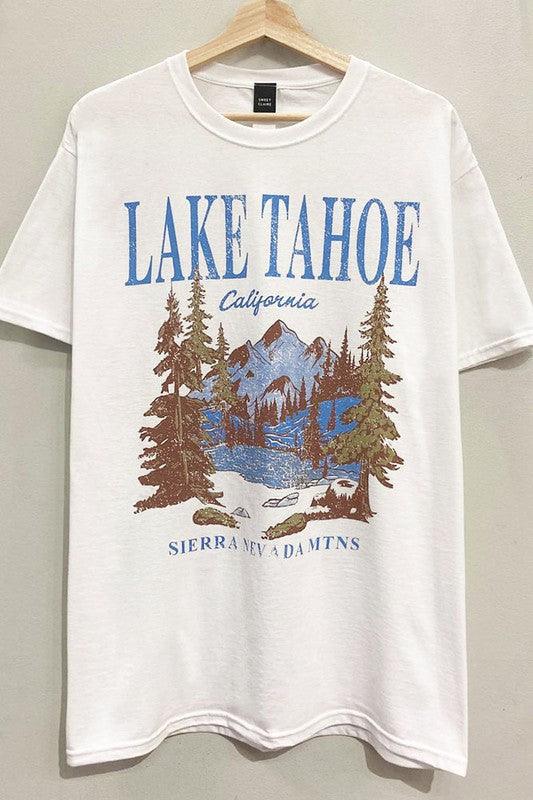 Lake Tahoe California Graphic Tee S-XL - West End Boutique