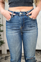 LUKE HIGH RISE WIDE CUFFED STRAIGHT JEANS - West End Boutique