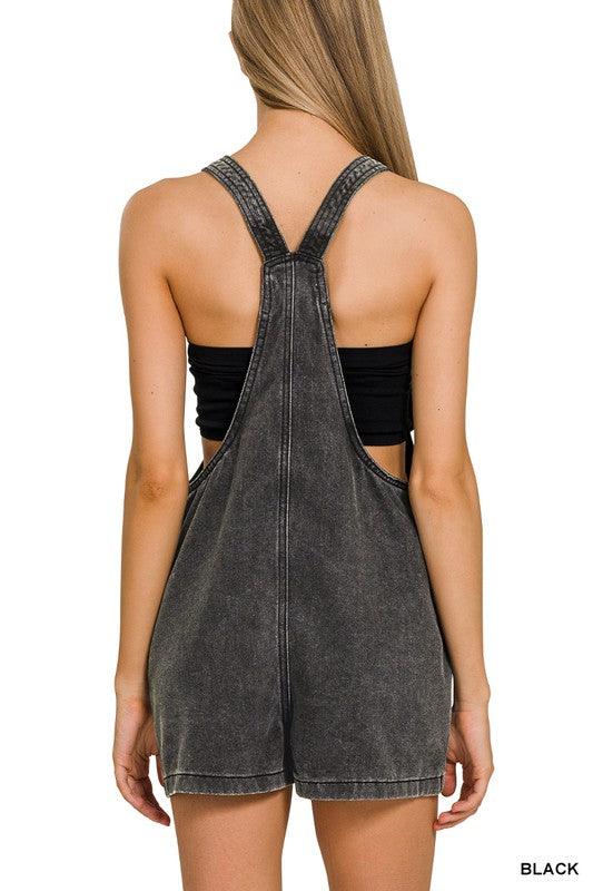 Maverick Moto WASHED KNOT STRAP ROMPERS - West End Boutique