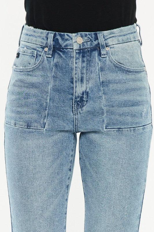 PENNY PETITE HIGH RISE FLARE JEANS - West End Boutique