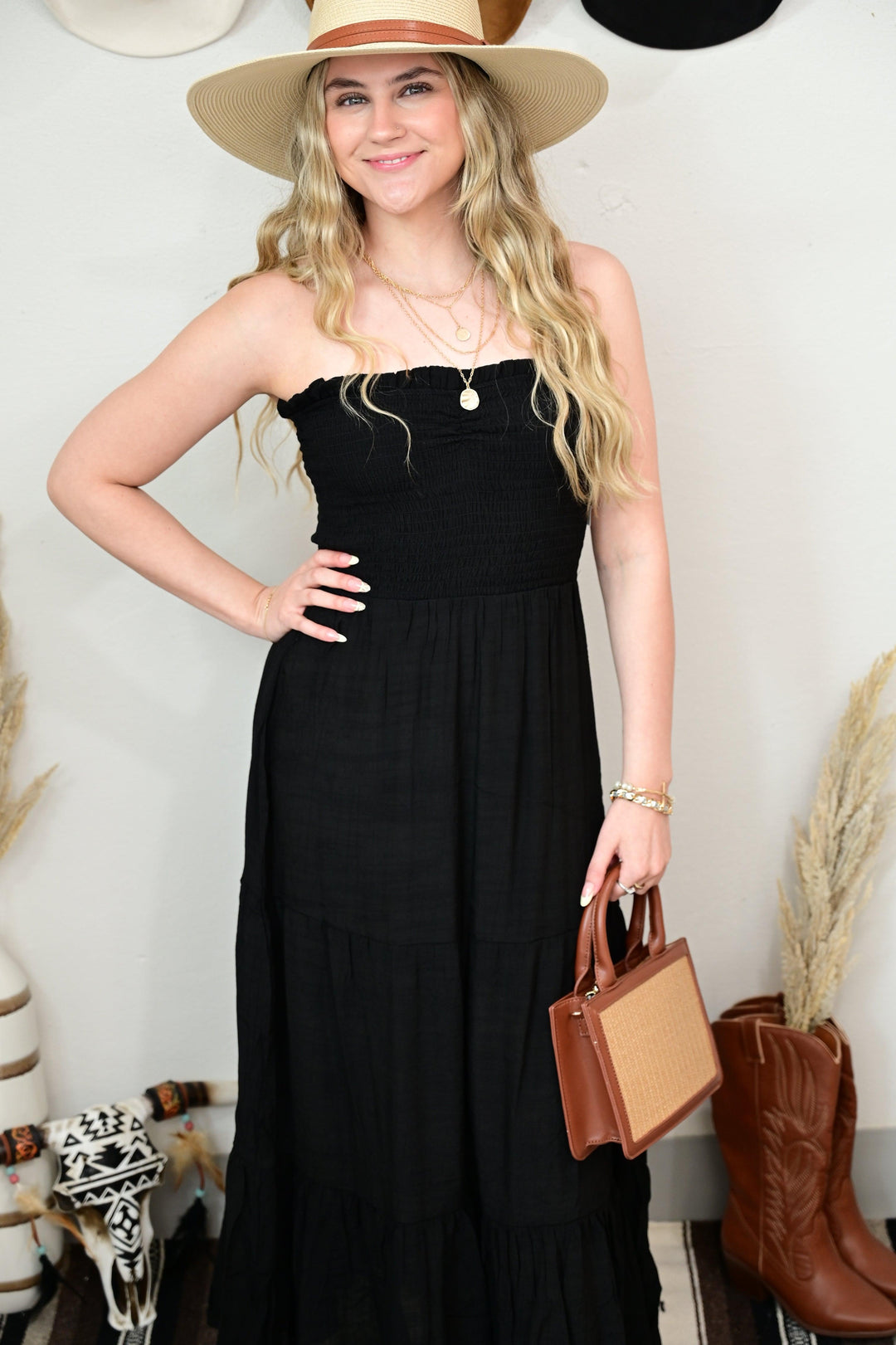 Poppy Strapless Maxi Dress - West End Boutique