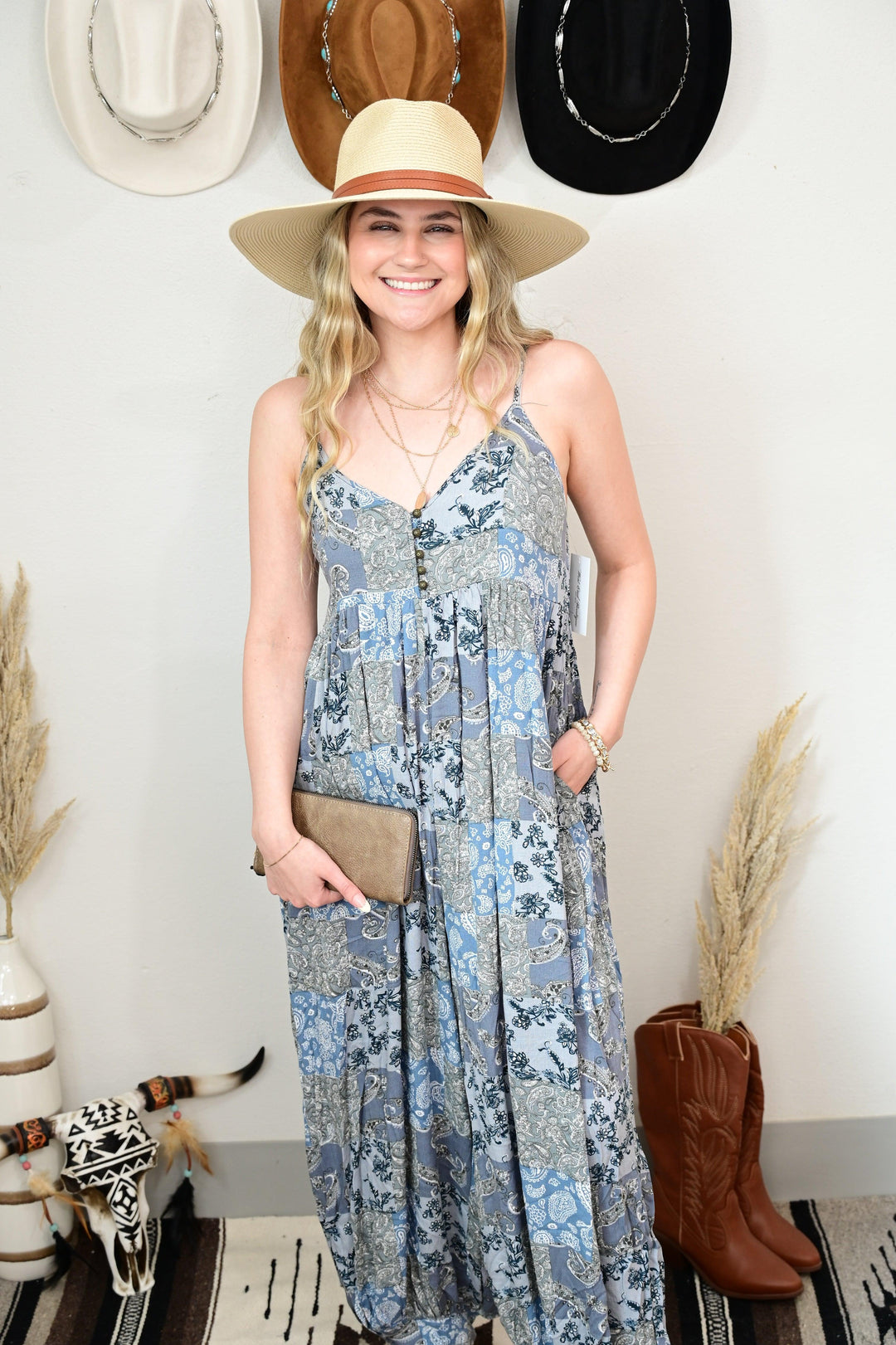 Rustic Rose Jumpsuit - West End Boutique