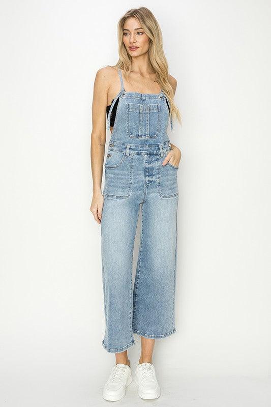 SHANNON CROP STRAIGHT OVERALLS S-XL - West End Boutique